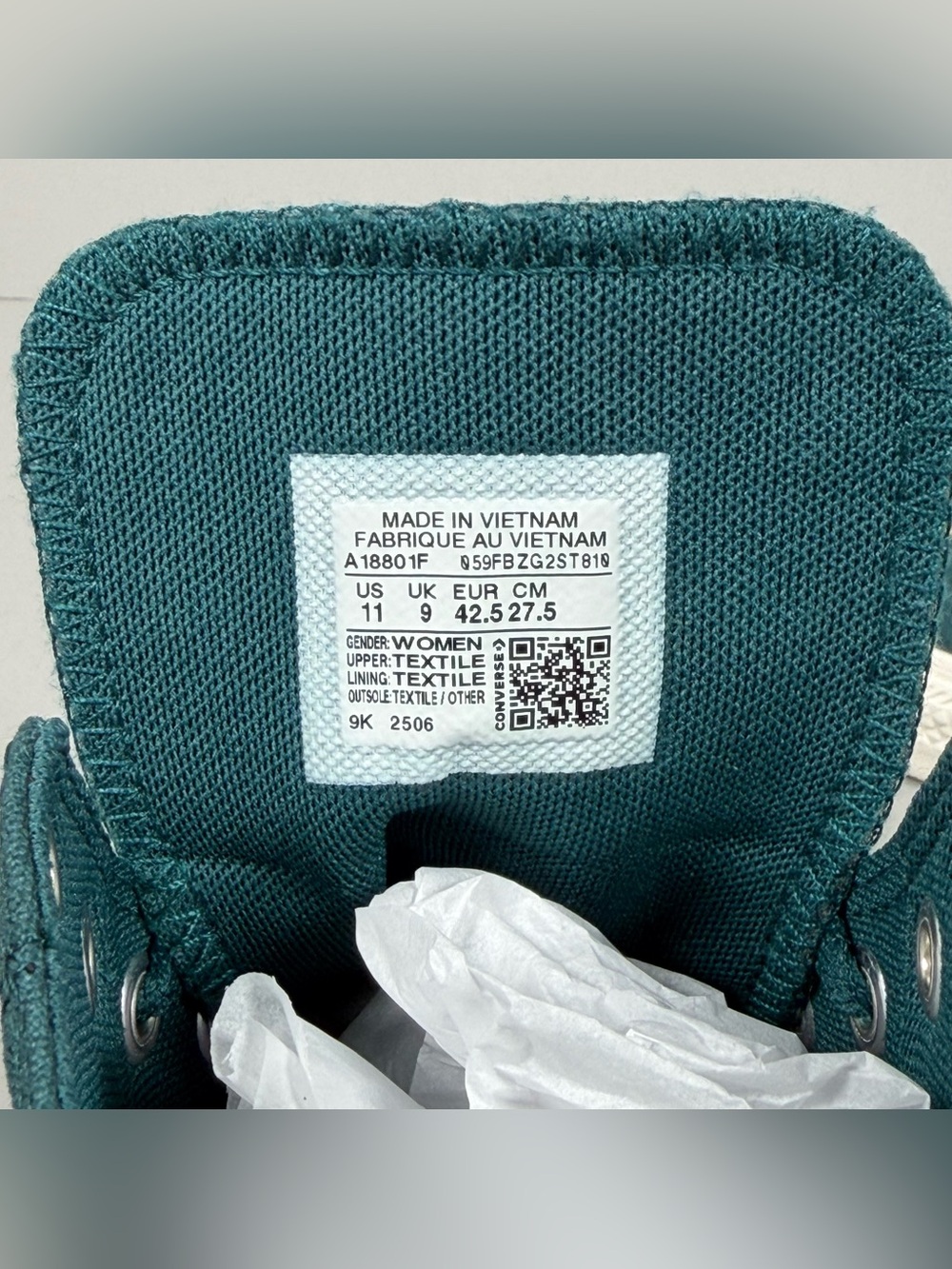 Converse Chuck Taylor High Cosmic Embroidery Teal Womens Shoes 11 A18801F - Picture 9 of 10